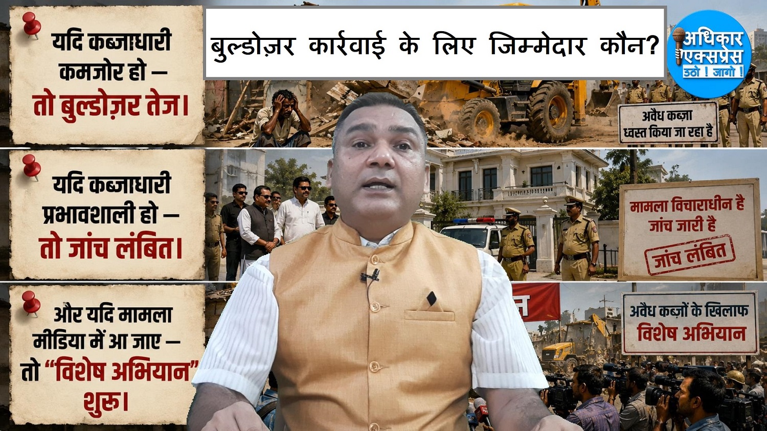 उत्तर प्रदेश में बुल्डोजर कार्रवाई के लिए जिम्मेदार कौन?